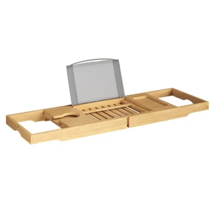 Nazirah Freestanding Bamboo Bath Caddy